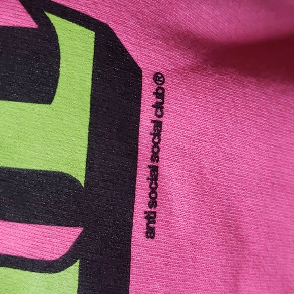 Anti Social Social Club Pink Hate hoodie sweatshirt - Picture 4 of 11